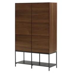 Luftiges Highboard in Nussbaumfarben - Milena