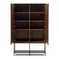 Luftiges Highboard in Nussbaumfarben - Milena