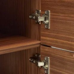 Luftiges Highboard in Nussbaumfarben - Milena