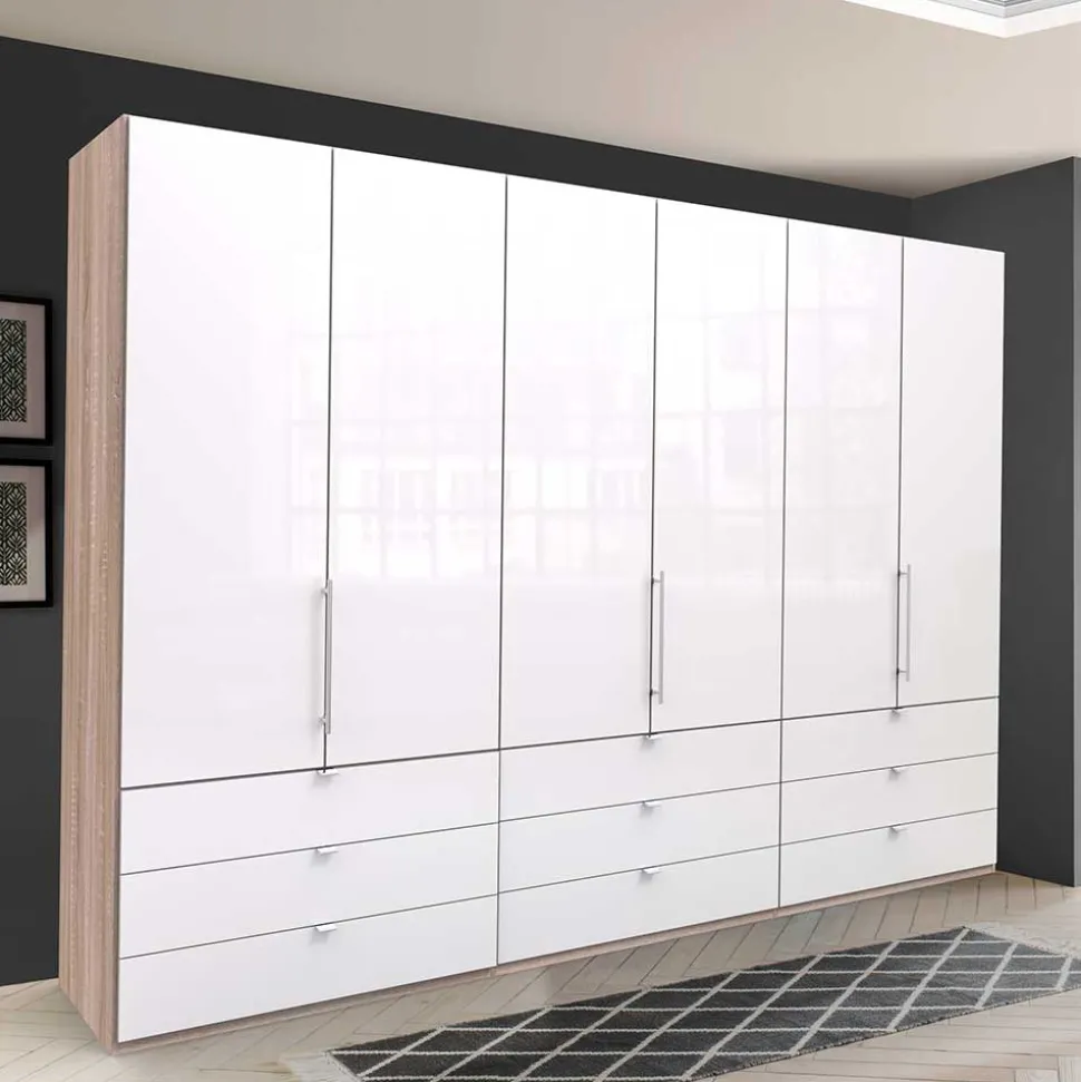 3m Kleiderschrank mit 9 Schubladen Selbsteinzug - Bosays