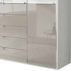1,98m Kombi-Kleiderschrank mit Glasfront - Pascan