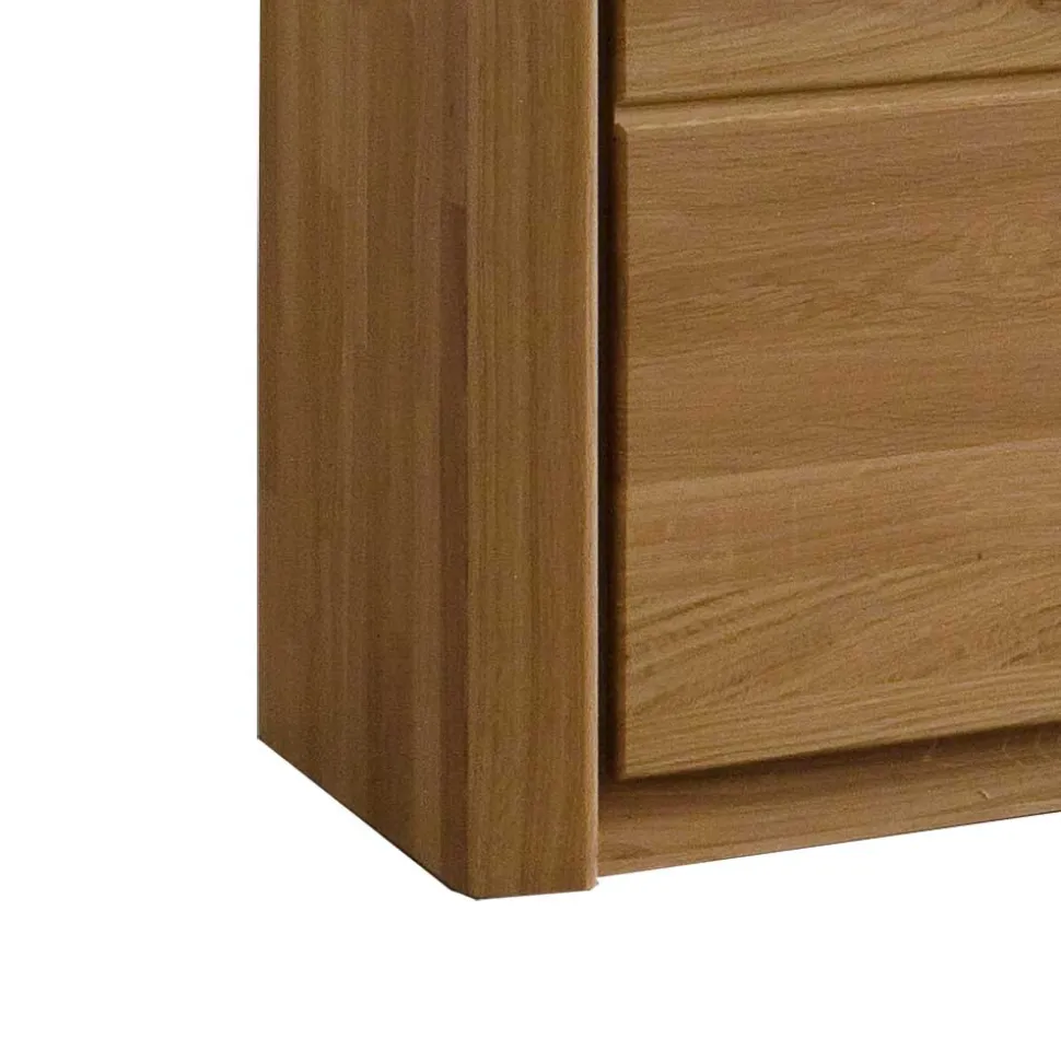 Massiv Vitrine Croconia aus Wildeiche Bianco