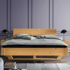 Massives Holzbett mit Kufengestell - Vorianca