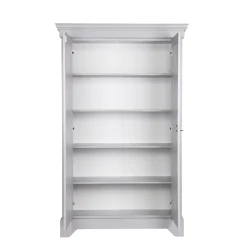 Massivholz Kleiderschrank Saliara in Grau