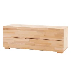 Massivholz Lowboard Buche Natur Pleasure mit 2 Schubladen