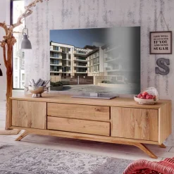 Massivholz Lowboard für TV 180x50x50 cm - Lampione