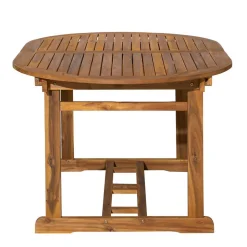 Massivholz Tischgruppe oval - Eliva (vierteilig)