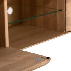 Massivholz TV Board aus Eiche Bianco - Bakaras