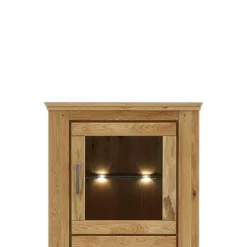 Massivholz Vitrine Ladressa aus Wildeiche geölt