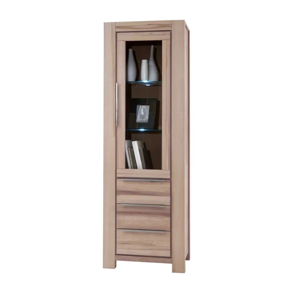 Massivholz Vitrine Thivios aus Wildeiche