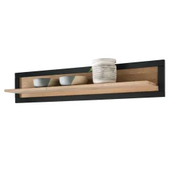 Massivholz Wandboard in Natur & Schwarz - Embleys