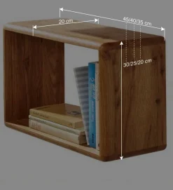 Massivholz Wandregal Set Uvinessa aus Wildeiche (dreiteilig)