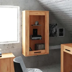 Massivholz Wandvitrine Mosniak aus Kernbuche geölt