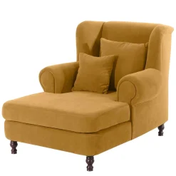 Megasessel in Gelb Velours - Lisdonna