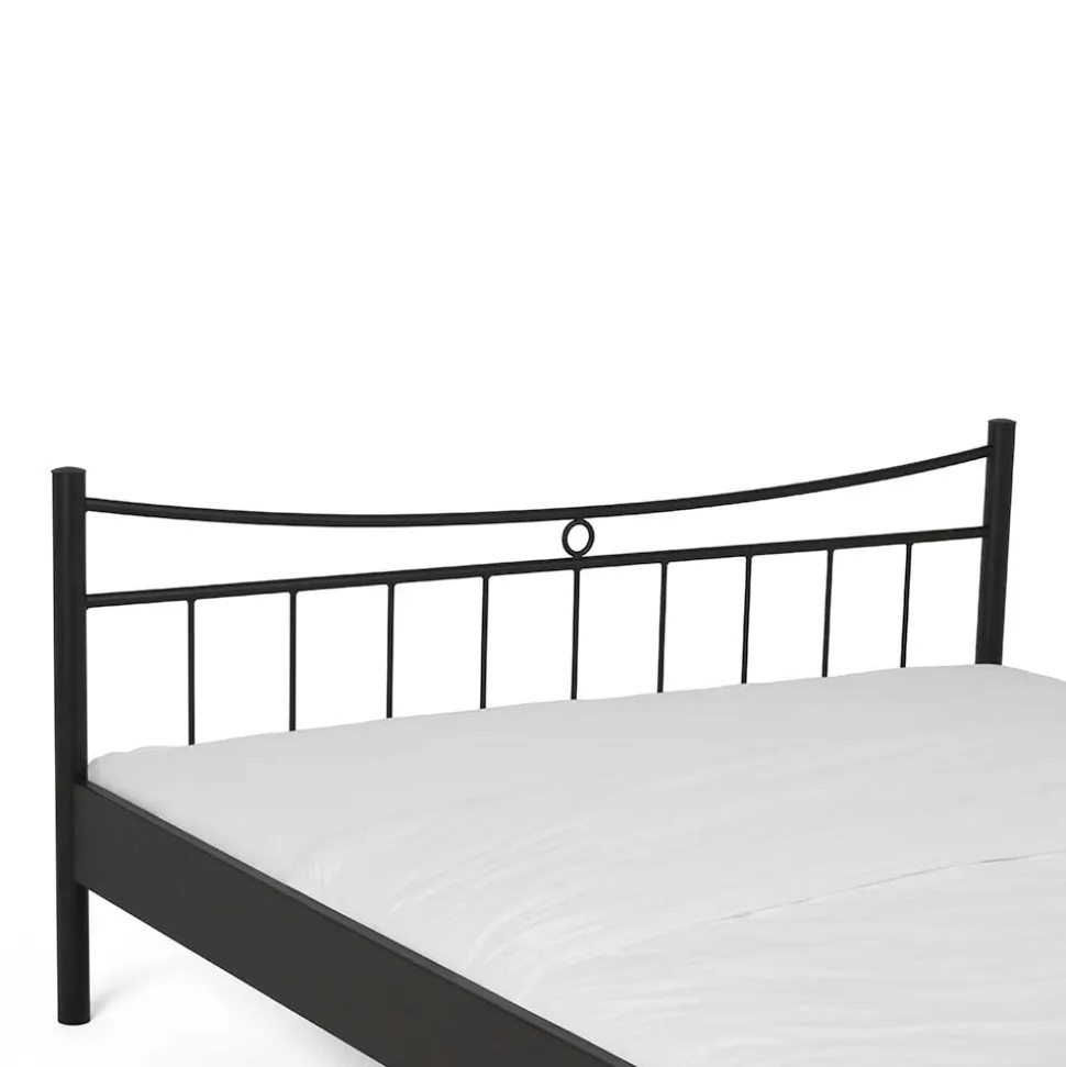 Metall Bett Halfa in Schwarz