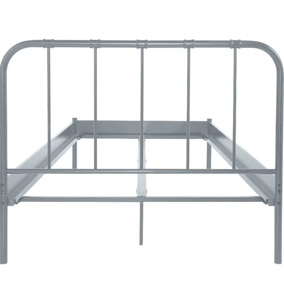 Metall Bett in Grau - Uvienna