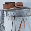 Metall Hängegarderobe in Silber - Markos