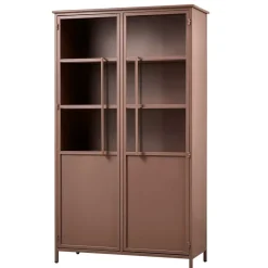 Metall Vitrine in Braun - Dora