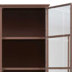 Metall Vitrine in Braun - Dora