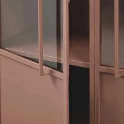 Metall Vitrine in Braun - Dora