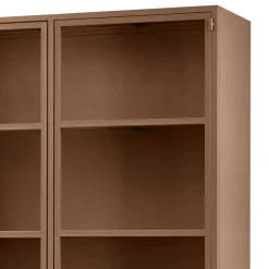 Metall Vitrinenschrank in Braun - Last