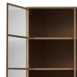 Metall Vitrinenschrank in Braun - Last