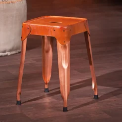Metallhocker Ricana in Kupferfarben (4er Set)