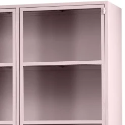 Metallvitrinenschrank in Hellrosa - Malivia