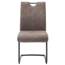 Microfaser Freischwinger in Beige - Unicat (2er Set)