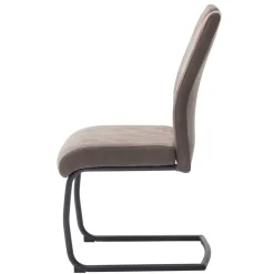Microfaser Freischwinger in Beige - Unicat (2er Set)