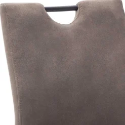 Microfaser Freischwinger in Beige - Unicat (2er Set)