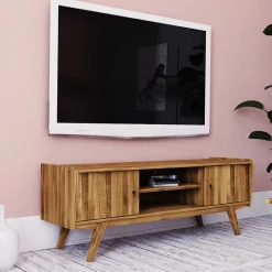 Mid Century TV Lowboard aus Wildeiche massiv - Hardus