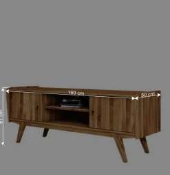Mid Century TV Lowboard aus Wildeiche massiv - Hardus
