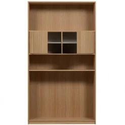 Minimalistische Wohnwand in Eiche - Ewana (sechsteilig)