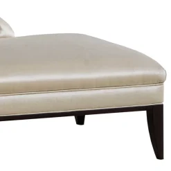 Modern Art Deco Recamiere in Creme und Schwarz - Ghaz