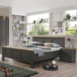 Modern Country Bett mit 180 cm Breite - Cretania