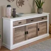 Modern Country Sideboard in Weiß - Gunjo