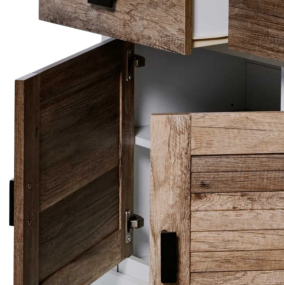 Modern Country Sideboard in Weiß - Gunjo