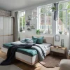 Moderne Design Bettanlage mit Kunstleder - Crascanu (dreiteilig)