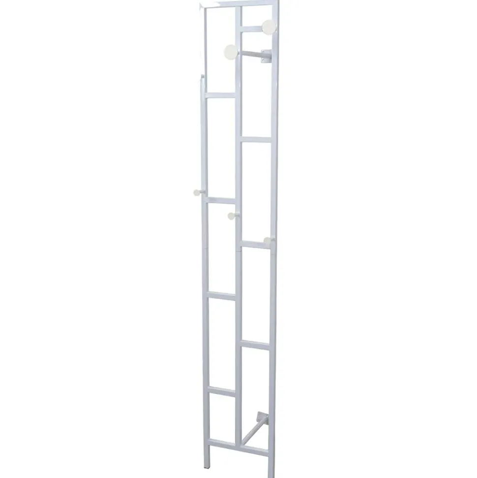 Moderne Design Wandgarderobe aus Stahl in Weiß - Musone