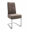 Moderne Freischwingerstühle Yidana in Beige Microfaser (2er Set)