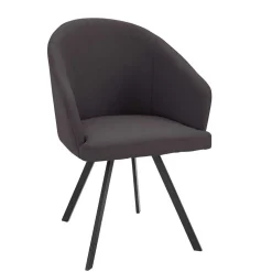 Moderne Tischsessel halbrund in Grau - Cianova (2er Set)