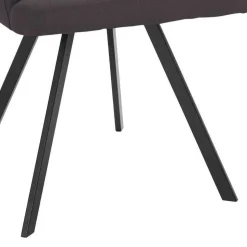 Moderne Tischsessel halbrund in Grau - Cianova (2er Set)
