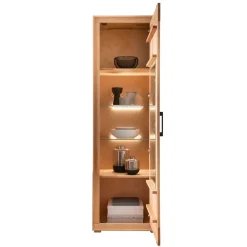Moderne 1-türige Vitrine aus Kernbuche geölt - Sarosca