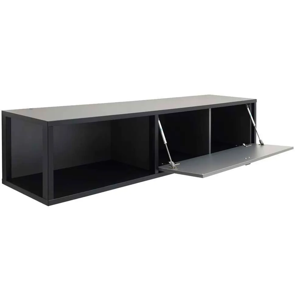 Moderne TV Anbauwand in Grau - Ridona (zweiteilig)