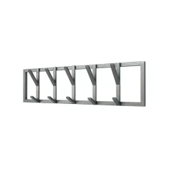 Moderne Wandgarderobe mit fünf Kleiderhaken - Claudira