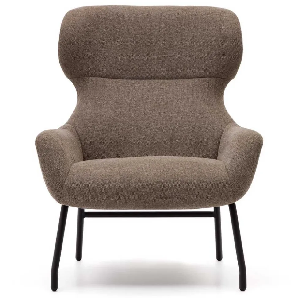 Moderner Chenille Sessel in Hellbraun - Mosso