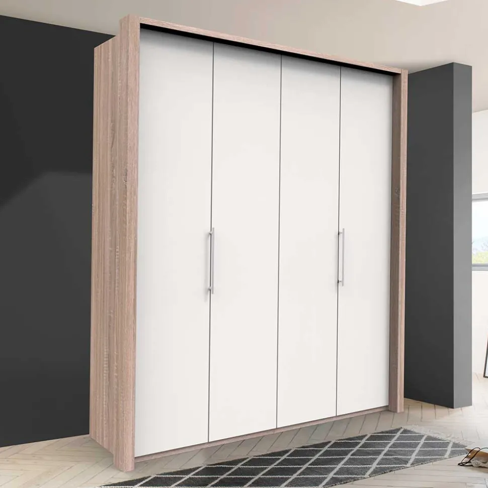 Moderner Falttürenschrank mit Metallgriffen - Vaclyn