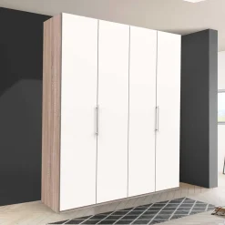 Moderner Falttürenschrank mit Metallgriffen - Vaclyn