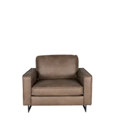 Moderner Microfaser Sessel in Taupe - Xanna